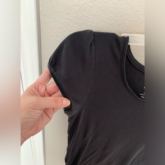 Vintage Old Navy black short puff sleeve top size Small - Picture 2 of 3